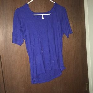 Blue body con crop top